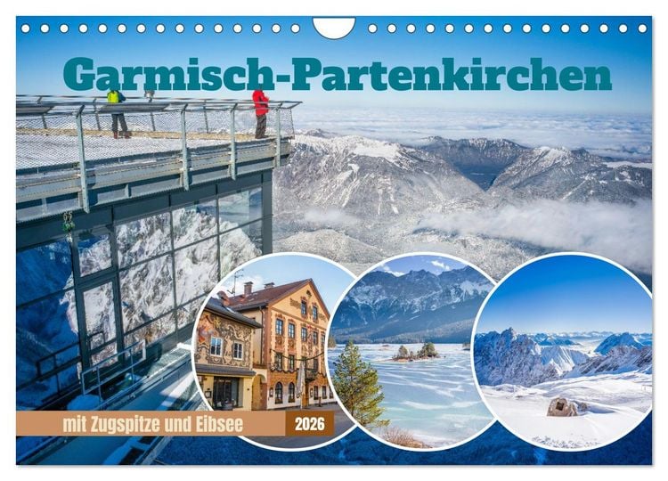 Produktbild: Garmisch-Partenkirchen mit Zugspitze und Eibsee (Wandkalender 2026 DIN A4 quer), CALVENDO Monatskalender