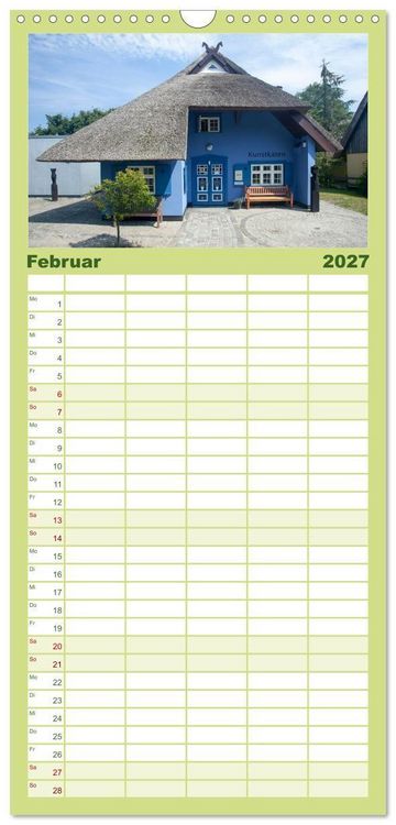 Produktbild: Familienplaner 2027 - Fischland-Dar&szlig;-Zingst - Momente einer Reise mit 5 Spalten (Wandkalender, 21 x 45 cm) CALVENDO