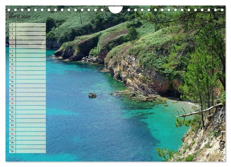 Produktbild: FINISTERE La pointe du bout du monde (Calendrier mural 2026 DIN A4 vertical), CALVENDO calendrier mensuel