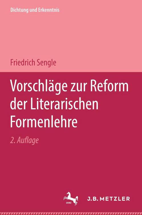 Produktbild: Vorschl&auml;ge zur Reform der Literarischen Formenlehre
