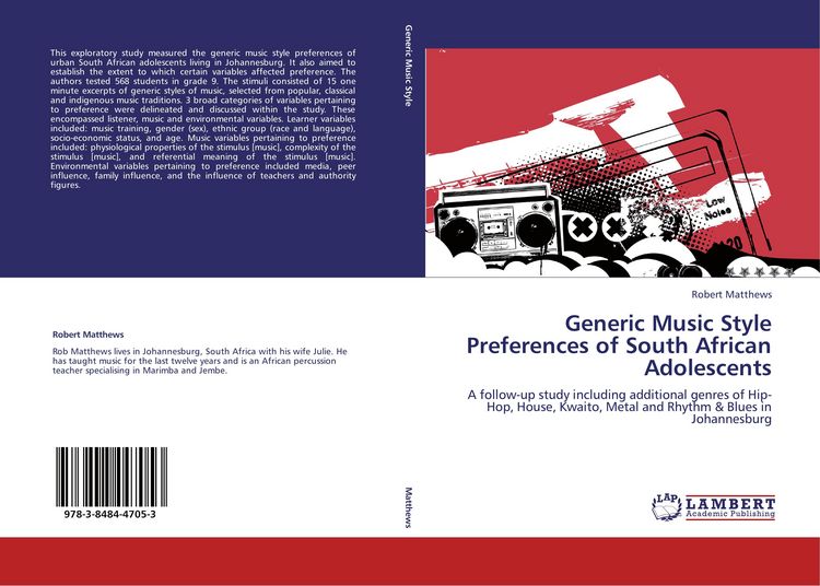 Produktbild: Generic Music Style Preferences of South African Adolescents