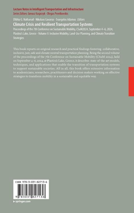 Produktbild: Climate Crisis and Resilient Transportation Systems