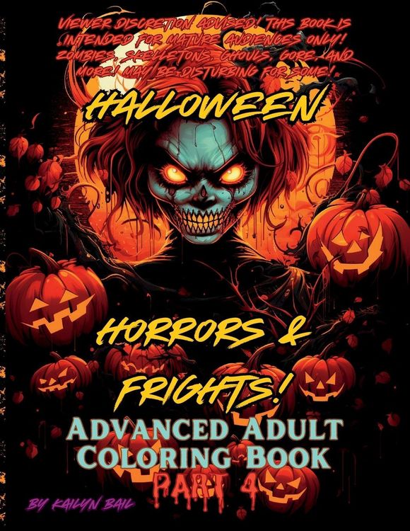 Produktbild: Halloween Horrors and Frights! Part 4 Advanced Adult Coloring Book