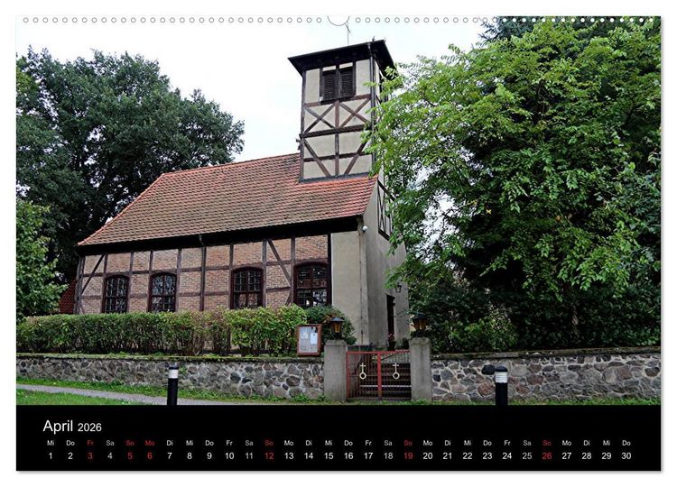 Produktbild: Evangelische Kirchen um Potsdam 2026 (Wandkalender 2026 DIN A2 quer), CALVENDO Monatskalender