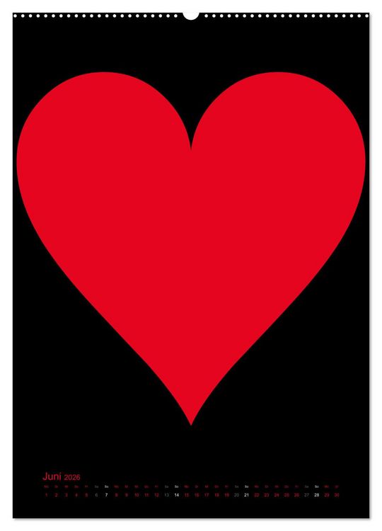 Produktbild: Foto- und Bastelkalender &bdquo;LIEBE&ldquo; in der Farbe Schwarz (Wandkalender 2026 DIN A2 hoch), CALVENDO Monatskalender