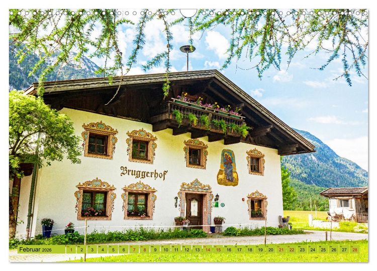 Produktbild: Historische Bauernh&auml;user im Tiroler Leutaschtal (Wandkalender 2026 DIN A3 quer), CALVENDO Monatskalender