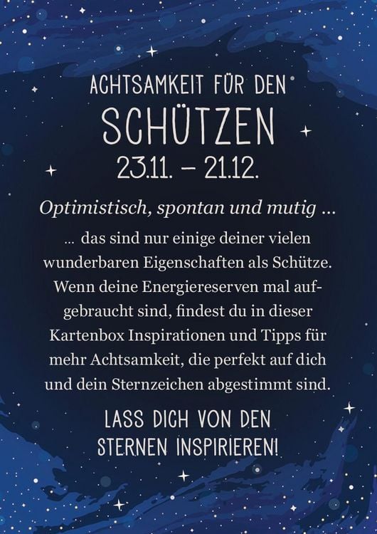 Produktbild: Achtsamkeit f&uuml;r den Sch&uuml;tzen