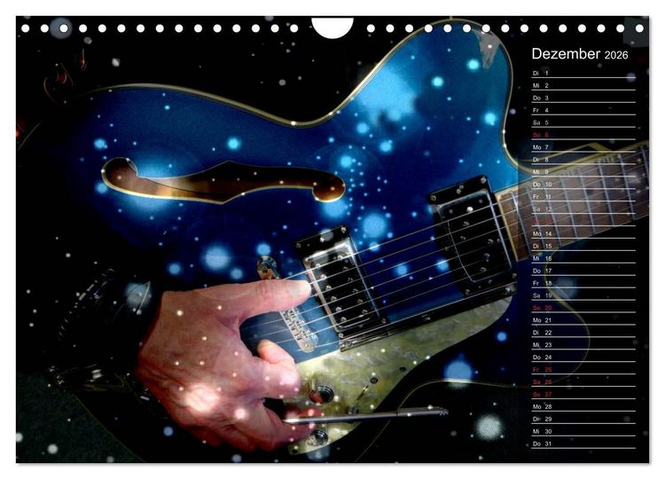 Produktbild: Rockgitarren Power (Wandkalender 2026 DIN A4 quer), CALVENDO Monatskalender