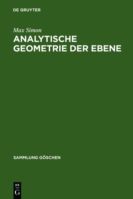 Produktbild: Analytische Geometrie der Ebene