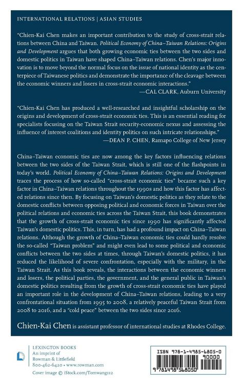 Produktbild: Political Economy of China-Taiwan Relations