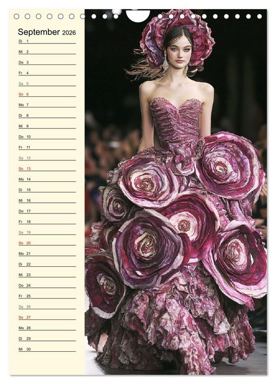 Produktbild: Bl&uuml;tenzauber. High Fashion auf dem Catwalk (Wandkalender 2026 DIN A4 hoch), CALVENDO Monatskalender