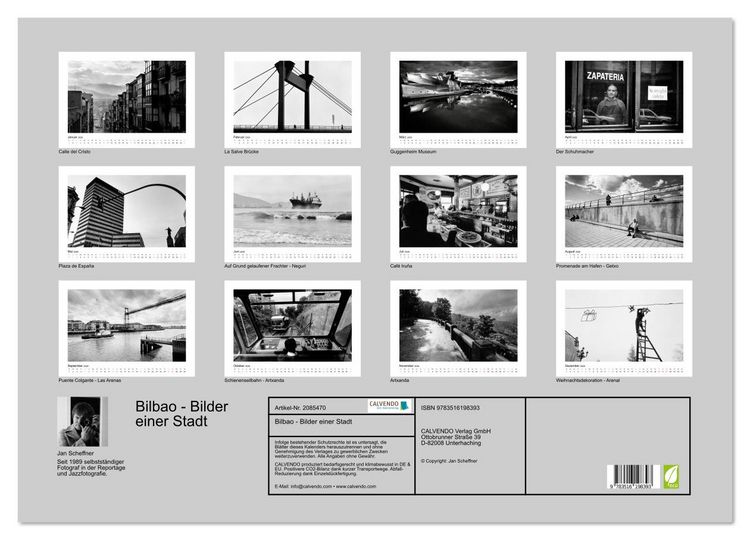 Produktbild: Bilbao - Bilder einer Stadt (Wandkalender 2026 DIN A2 quer), CALVENDO Monatskalender