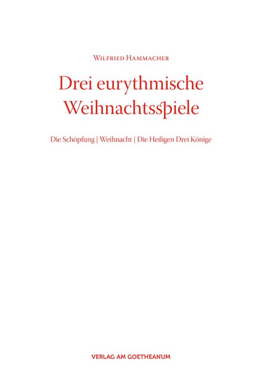 Produktbild: Drei eurythmische Weihnachtsspiele
