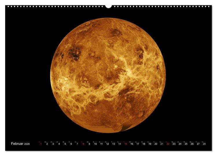 Produktbild: Sonne, Monde und Planeten (hochwertiger Premium Wandkalender 2026 DIN A2 quer), Kunstdruck in Hochglanz