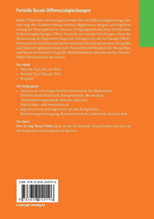 Produktbild: Partielle Riccati-Differenzialgleichungen