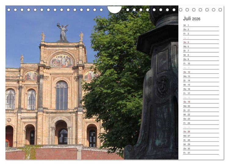 Produktbild: M&uuml;nchen - Die Sch&ouml;ne (Wandkalender 2026 DIN A4 quer), CALVENDO Monatskalender