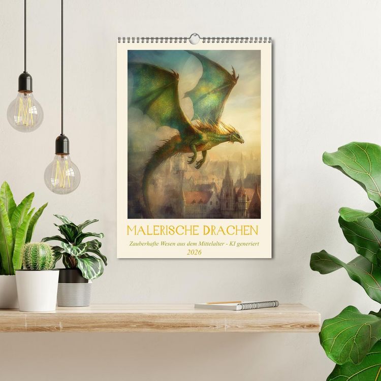 Produktbild: Malerische Drachen (Wandkalender 2026 DIN A3 hoch), CALVENDO Monatskalender