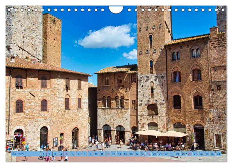 Produktbild: Impressionen aus San Gimignano (Wandkalender 2026 DIN A4 quer), CALVENDO Monatskalender