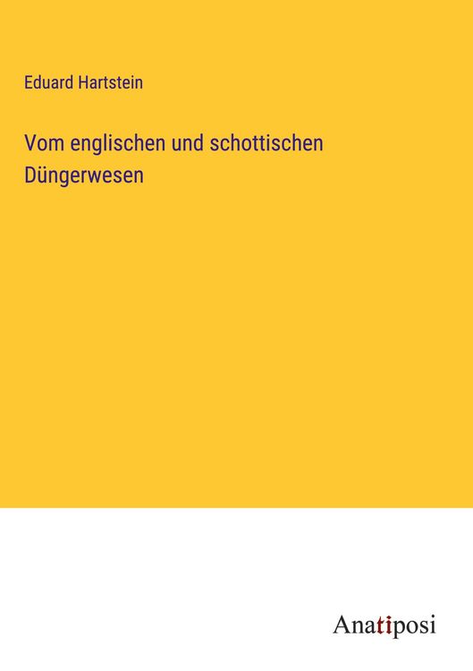 Produktbild: Vom englischen und schottischen D&uuml;ngerwesen