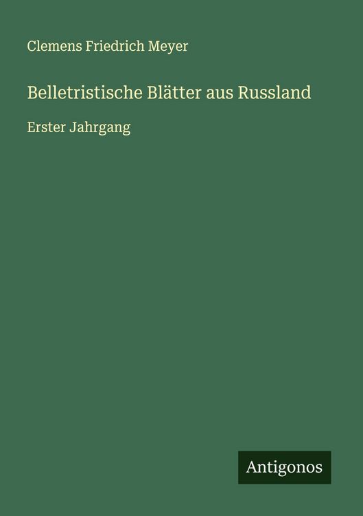Produktbild: Belletristische Bl&auml;tter aus Russland