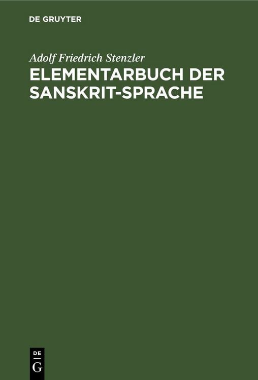 Produktbild: Elementarbuch der sanskrit-Sprache