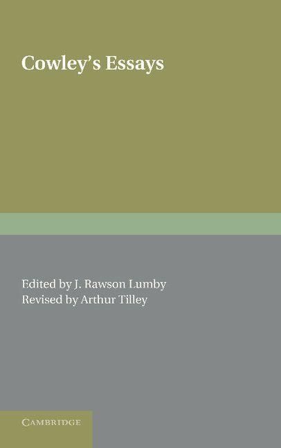 Produktbild: Cowley's Essays