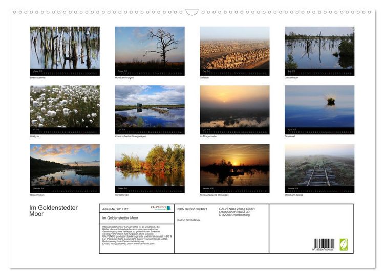 Produktbild: Im Goldenstedter Moor (Wandkalender 2026 DIN A2 quer), CALVENDO Monatskalender