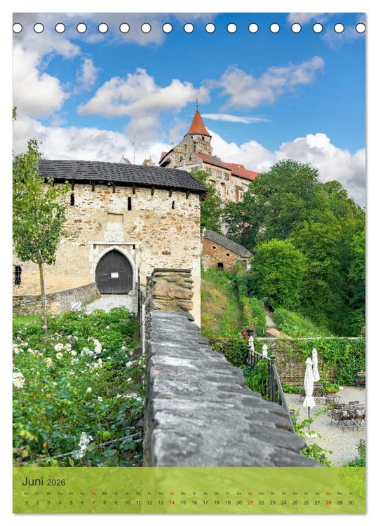 Produktbild: Burgen in Tschechien (Tischkalender 2026 DIN A5 hoch), CALVENDO Monatskalender