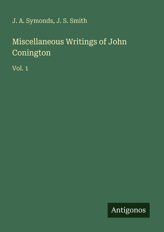 Produktbild: Miscellaneous Writings of John Conington