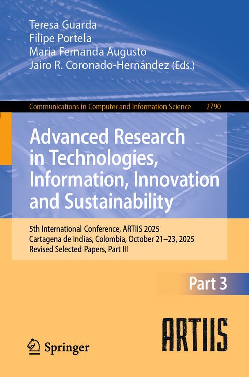 Produktbild: Advanced Research in Technologies, Information, Innovation and Sustainability