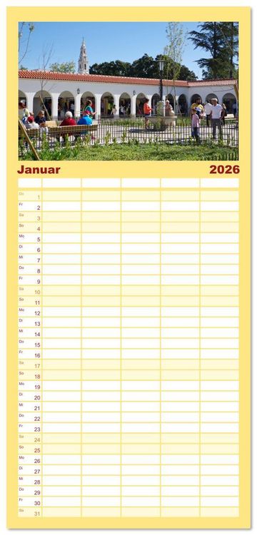 Produktbild: Familienplaner 2026 - Fatima: Ein Besuch in Portugals heiligem Herz mit 5 Spalten (Wandkalender, 21 x 45 cm) CALVENDO
