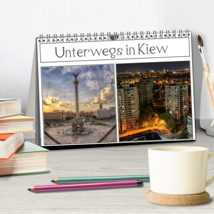 Produktbild: Unterwegs in Kiew (Tischkalender 2026 DIN A5 quer), CALVENDO Monatskalender