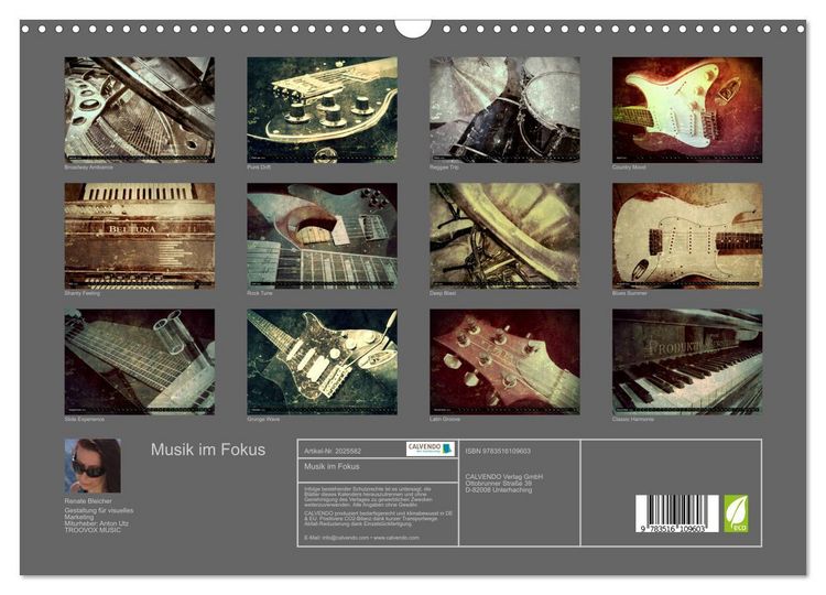 Produktbild: Musik im Fokus (Wandkalender 2026 DIN A3 quer), CALVENDO Monatskalender