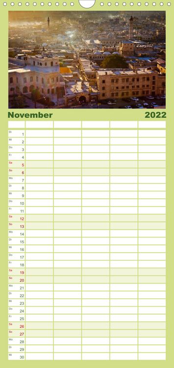 Produktbild: Familienplaner Syrien - Erinnerungen (Wandkalender 2022 , 21 cm x 45 cm, hoch)