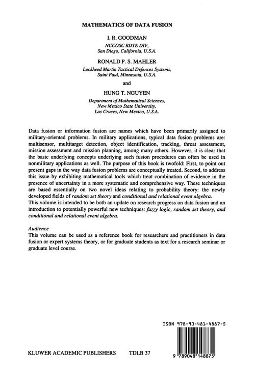 Produktbild: Mathematics of Data Fusion