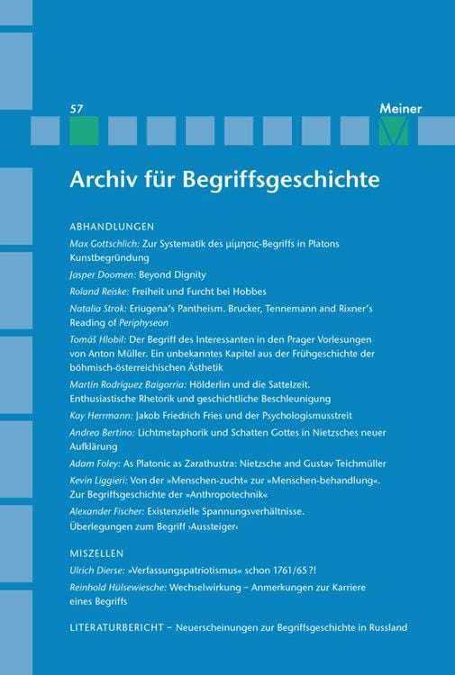 Produktbild: Archiv f&uuml;r Begriffsgeschichte. Band 57