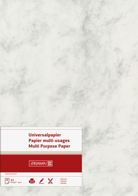 Produktbild: Brunnen Universalpapier A4 Marmor gr 50Bl