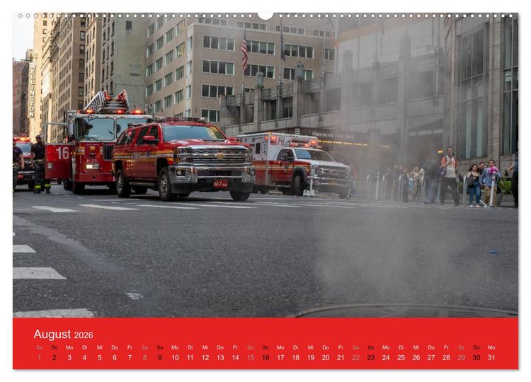 Produktbild: Feuerwehr New York - Heart of the City (hochwertiger Premium Wandkalender 2026 DIN A2 quer), Kunstdruck in Hochglanz