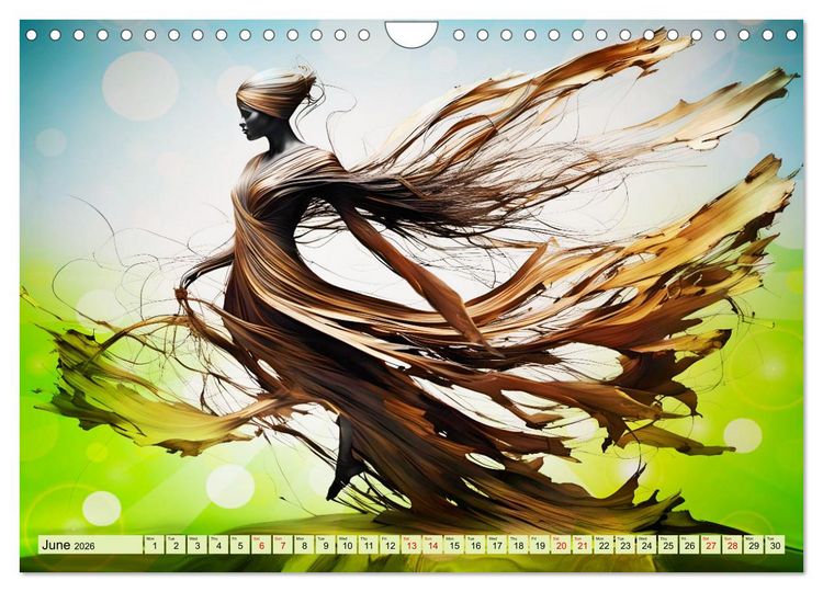 Produktbild: Silhouettes of change - Mystical nature spirits (Wall Calendar 2026 DIN A4 landscape), CALVENDO 12 Month Wall Calendar