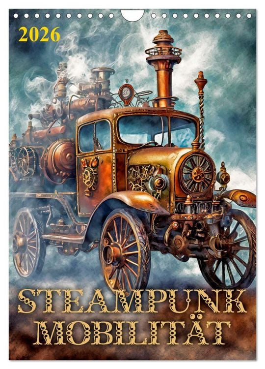 Produktbild: Steampunk Mobilit&auml;t (Wandkalender 2026 DIN A4 hoch), CALVENDO Monatskalender