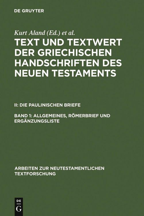 Produktbild: Allgemeines, R&ouml;merbrief und Erg&auml;nzungsliste