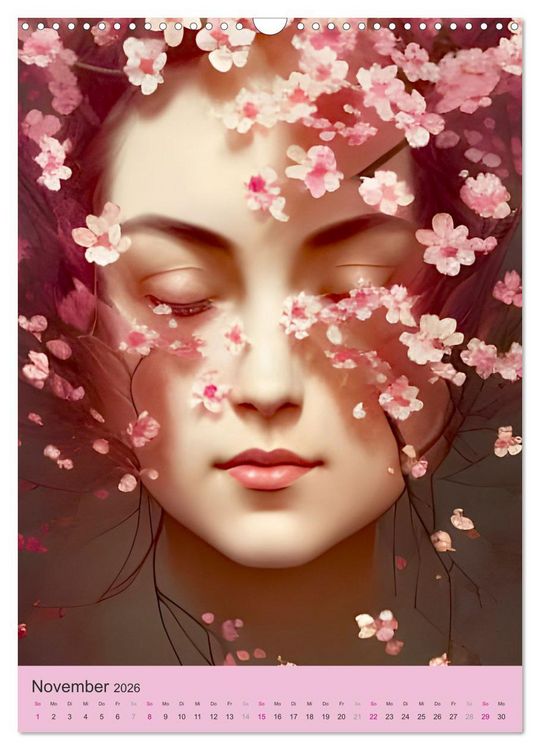 Produktbild: Japanische Kirschbl&uuml;ten - Portraits zum Tr&auml;umen (Wandkalender 2026 DIN A3 hoch), CALVENDO Monatskalender