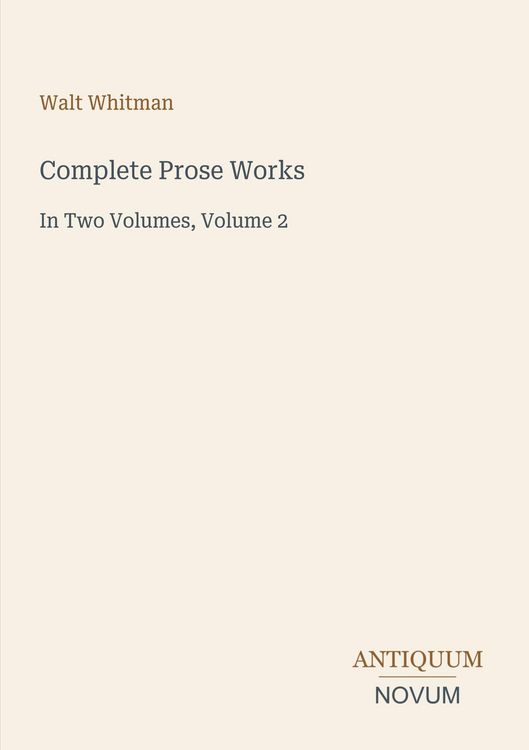 Produktbild: Complete Prose Works