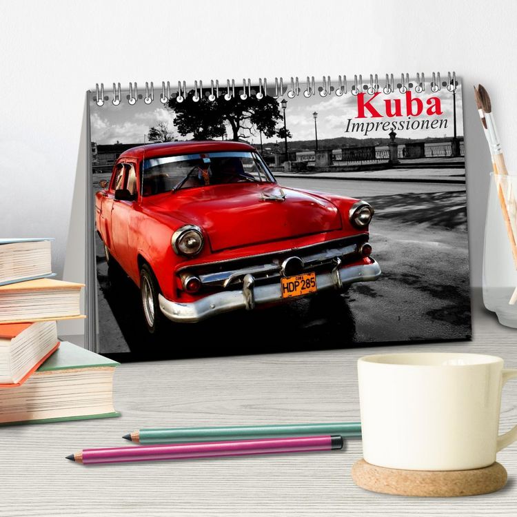 Produktbild: Kuba &bull; Impressionen (Tischkalender 2026 DIN A5 quer), CALVENDO Monatskalender
