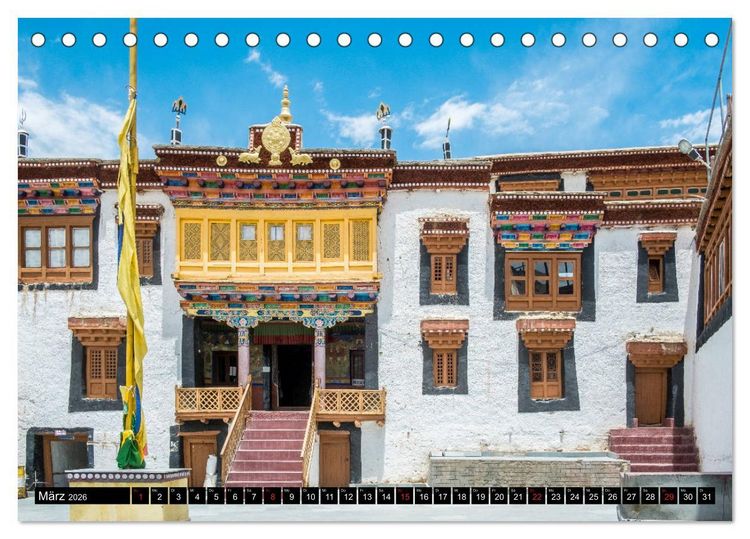 Produktbild: Ladakh - Buddhistische Kl&ouml;ster (Tischkalender 2026 DIN A5 quer), CALVENDO Monatskalender