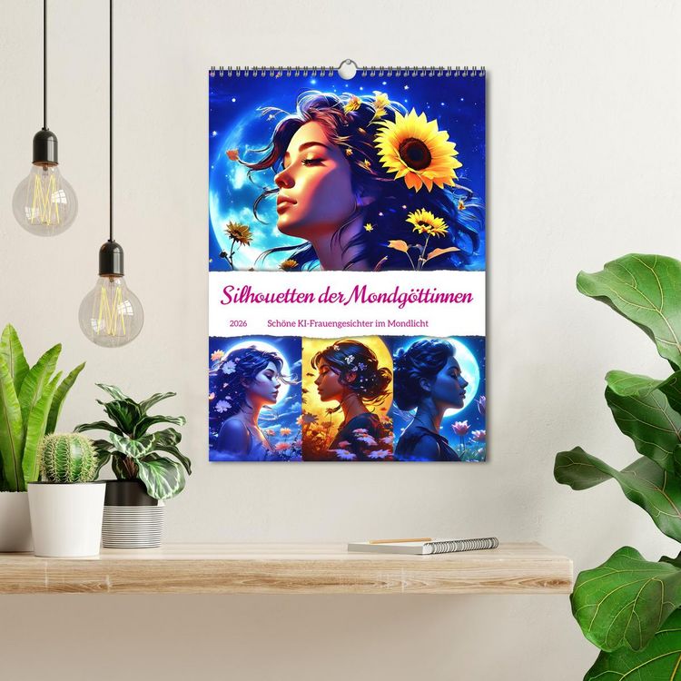 Produktbild: Silhouetten der Mondg&ouml;ttinnen (Wandkalender 2026 DIN A3 hoch), CALVENDO Monatskalender