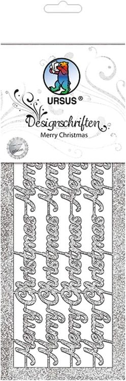 Produktbild: URSUS Dekorationsartikel Designschriften, Merry Christmas, silber