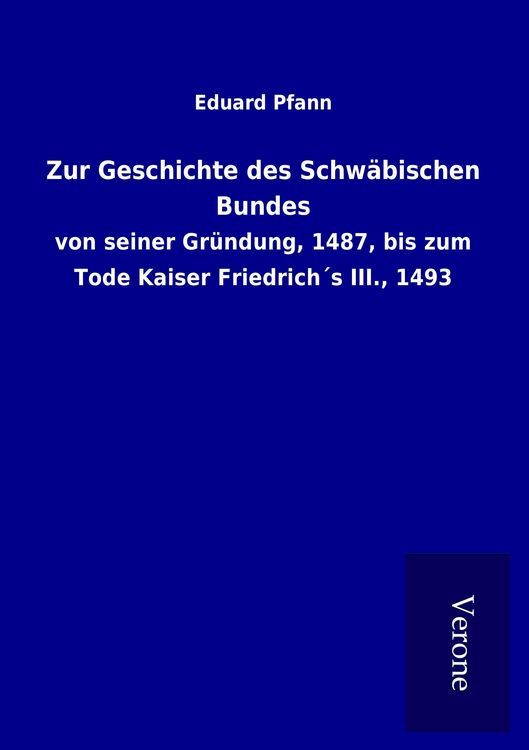 Produktbild: Zur Geschichte des Schw&auml;bischen Bundes
