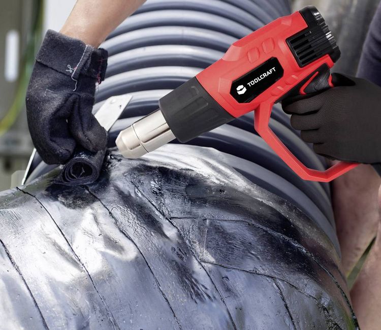Produktbild: TOOLCRAFT TO-10332099 Hei&szlig;luftgebl&auml;se mit Zubeh&ouml;r 2000W