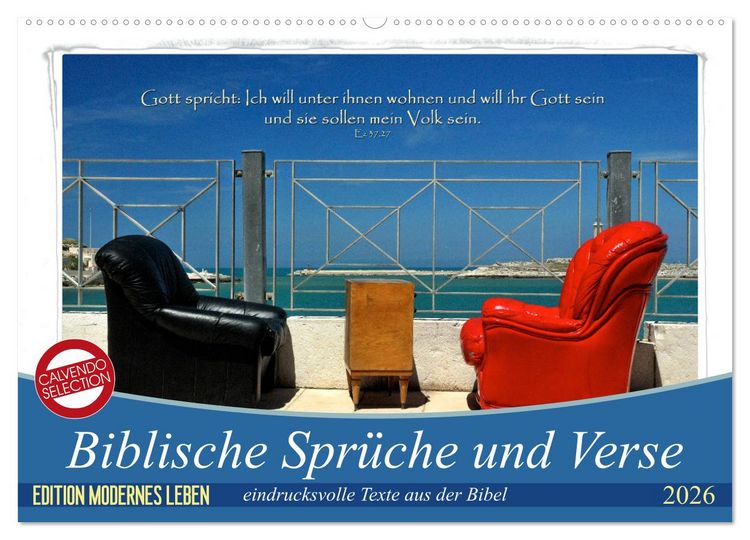 Produktbild: Biblische Spr&uuml;che und Verse (Wandkalender 2026 DIN A2 quer), CALVENDO Monatskalender